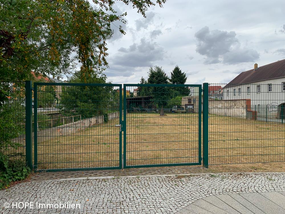 Blick ins Grundstück